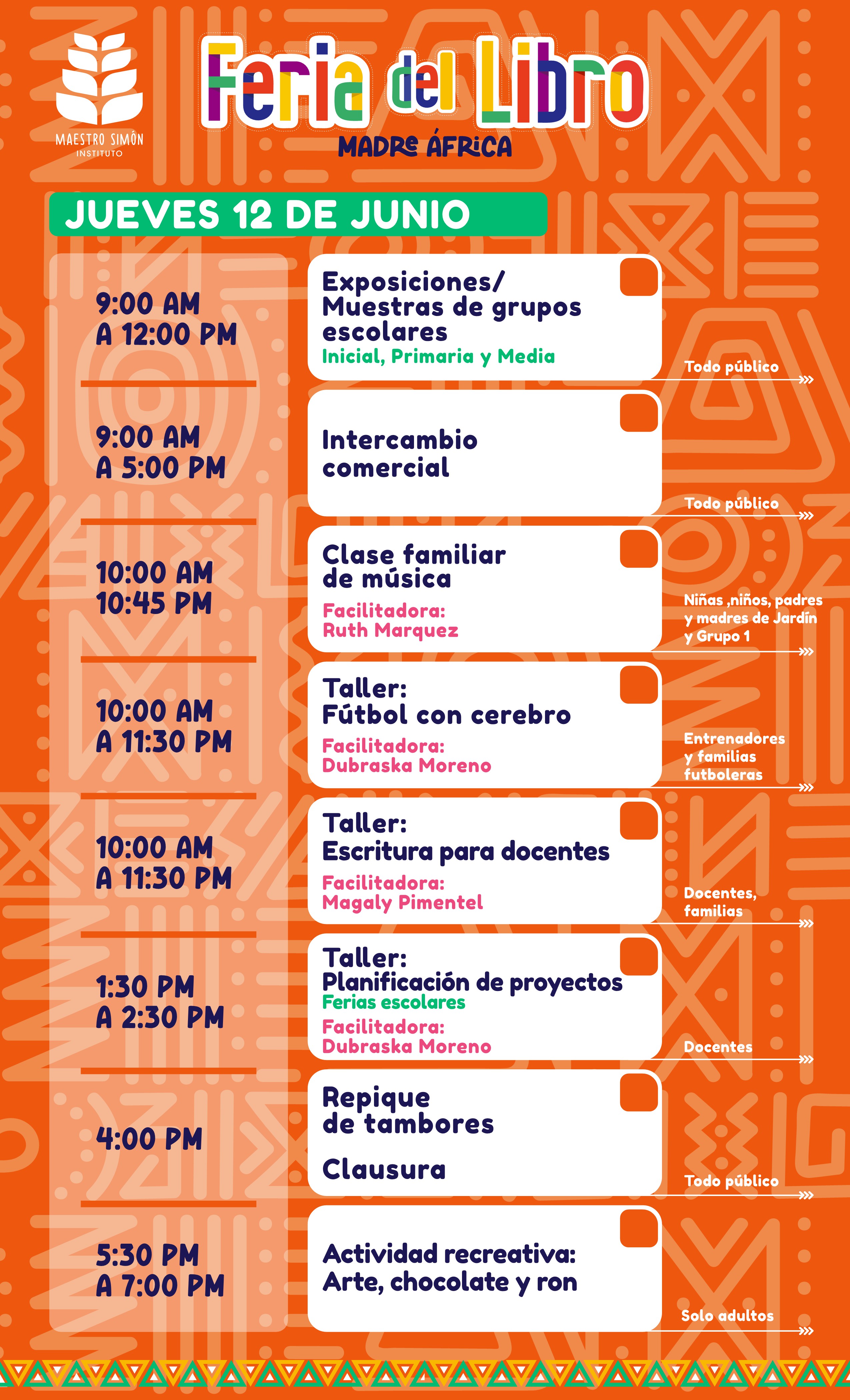 Horario día 3